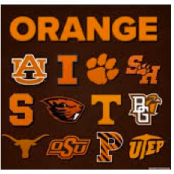 Orange "school colors" ladies/youth tops (set of 4) - Picture 4 of 4